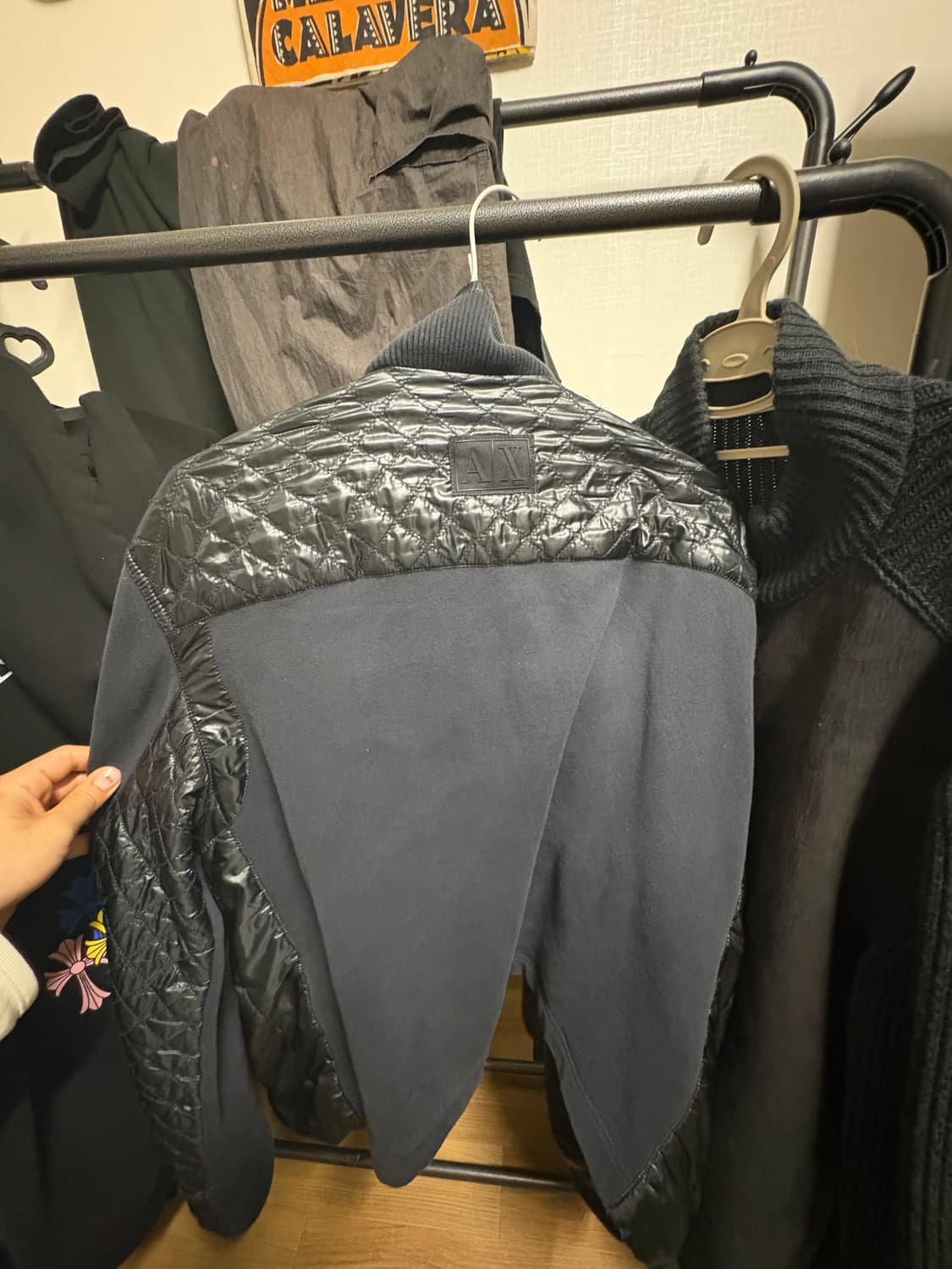 Armani Exchange 블랙 퀄팅 자켓 상품이미지4