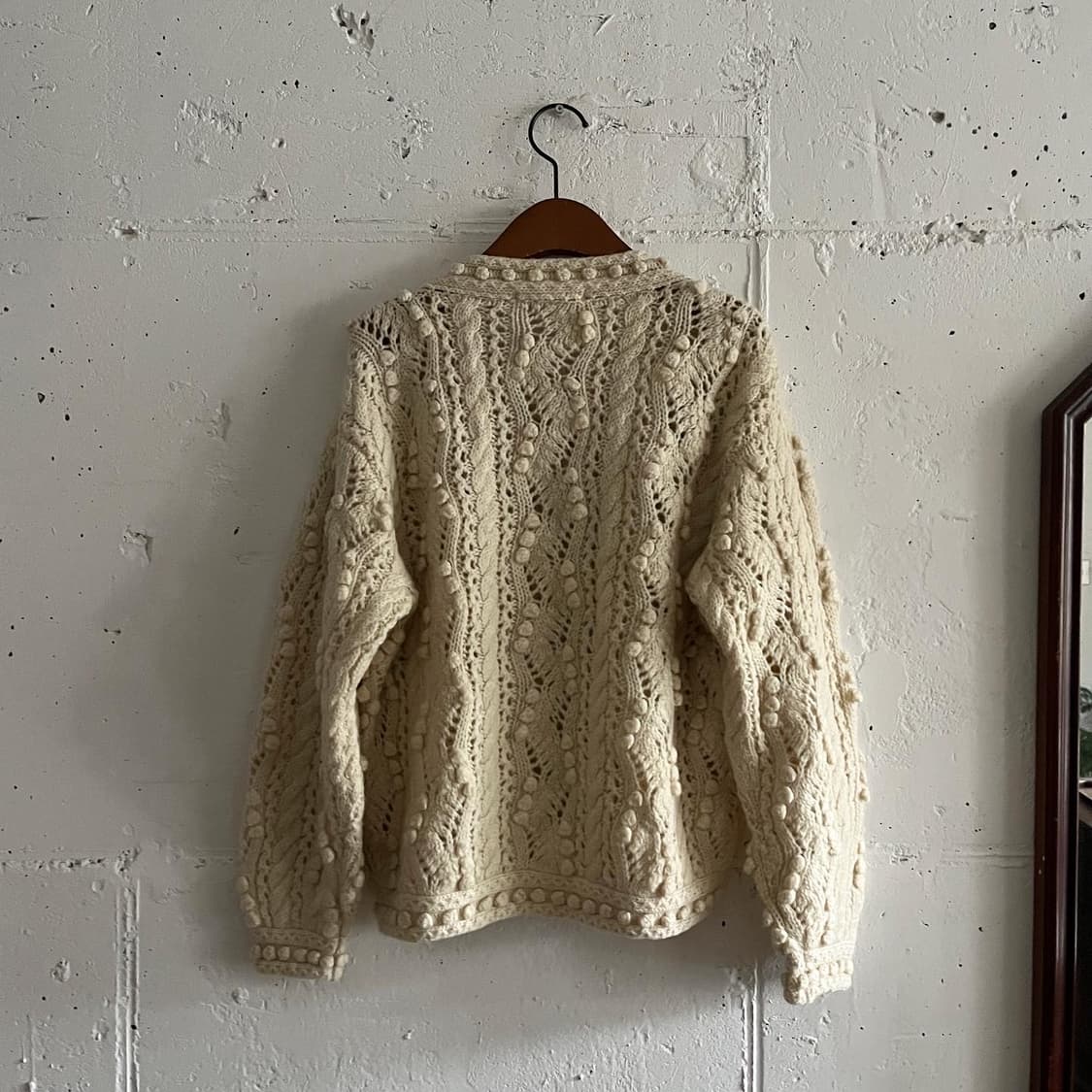 크림색 뜨개 가디건 상품이미지5