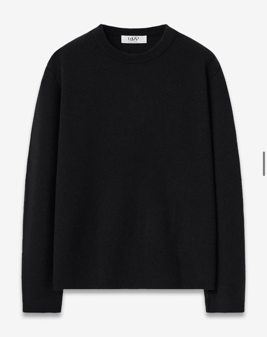 엘무드 화란 세미오버 니트 블랙 46 상품이미지1