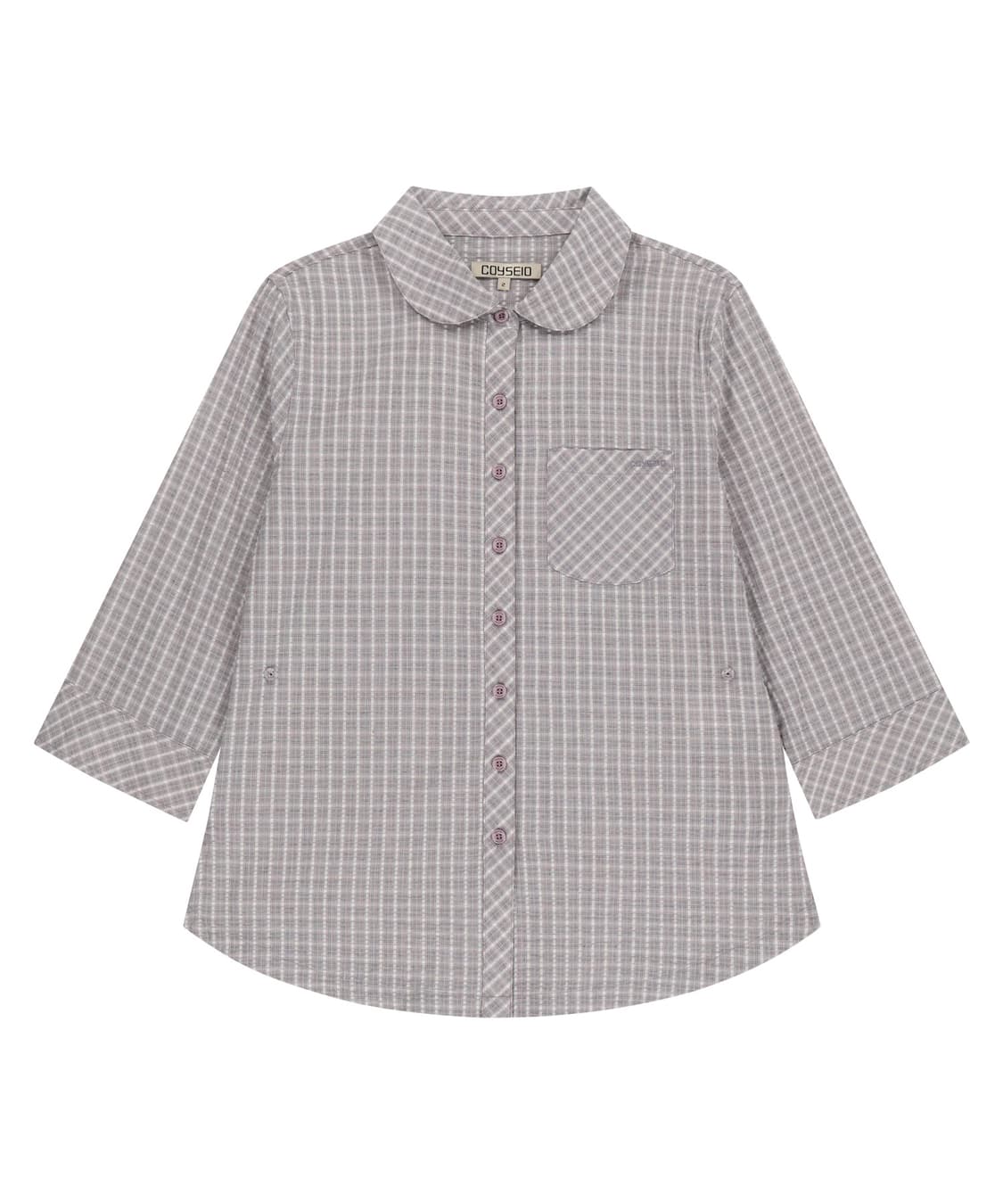 코이세이오 ROUND COLLAR CAPRI SHIRT ASH PINK 상품이미지1