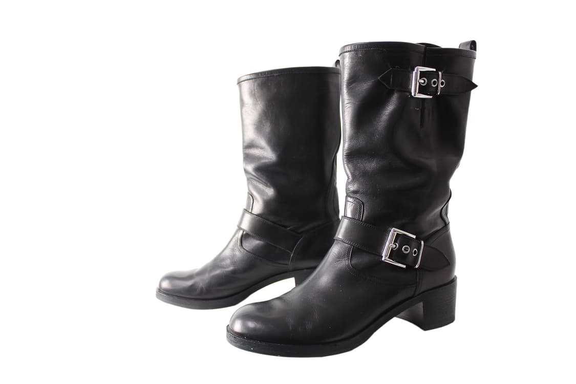 Gianvito Rossi 지안비토로시 레더 바이커 부츠 상품이미지1