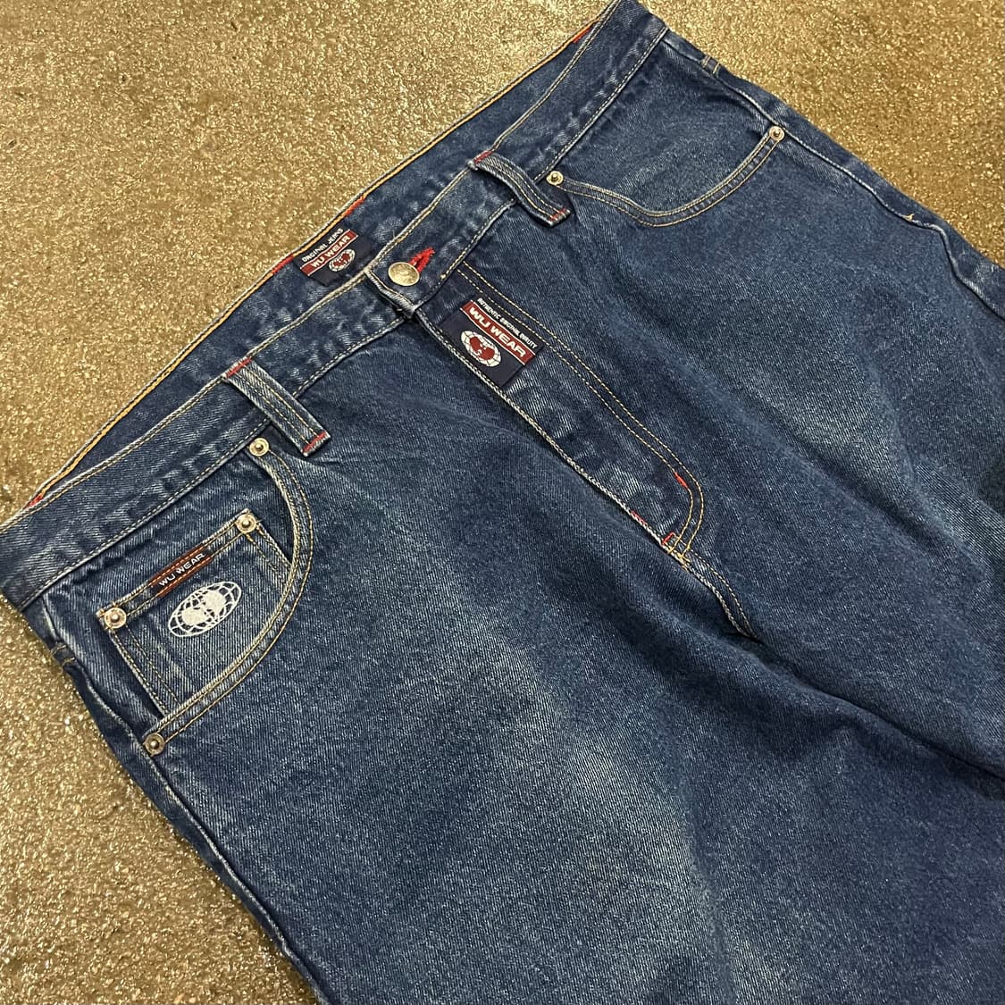 90s 우탱클랜 우웨어 데님 팬츠 (38”) 상품이미지5