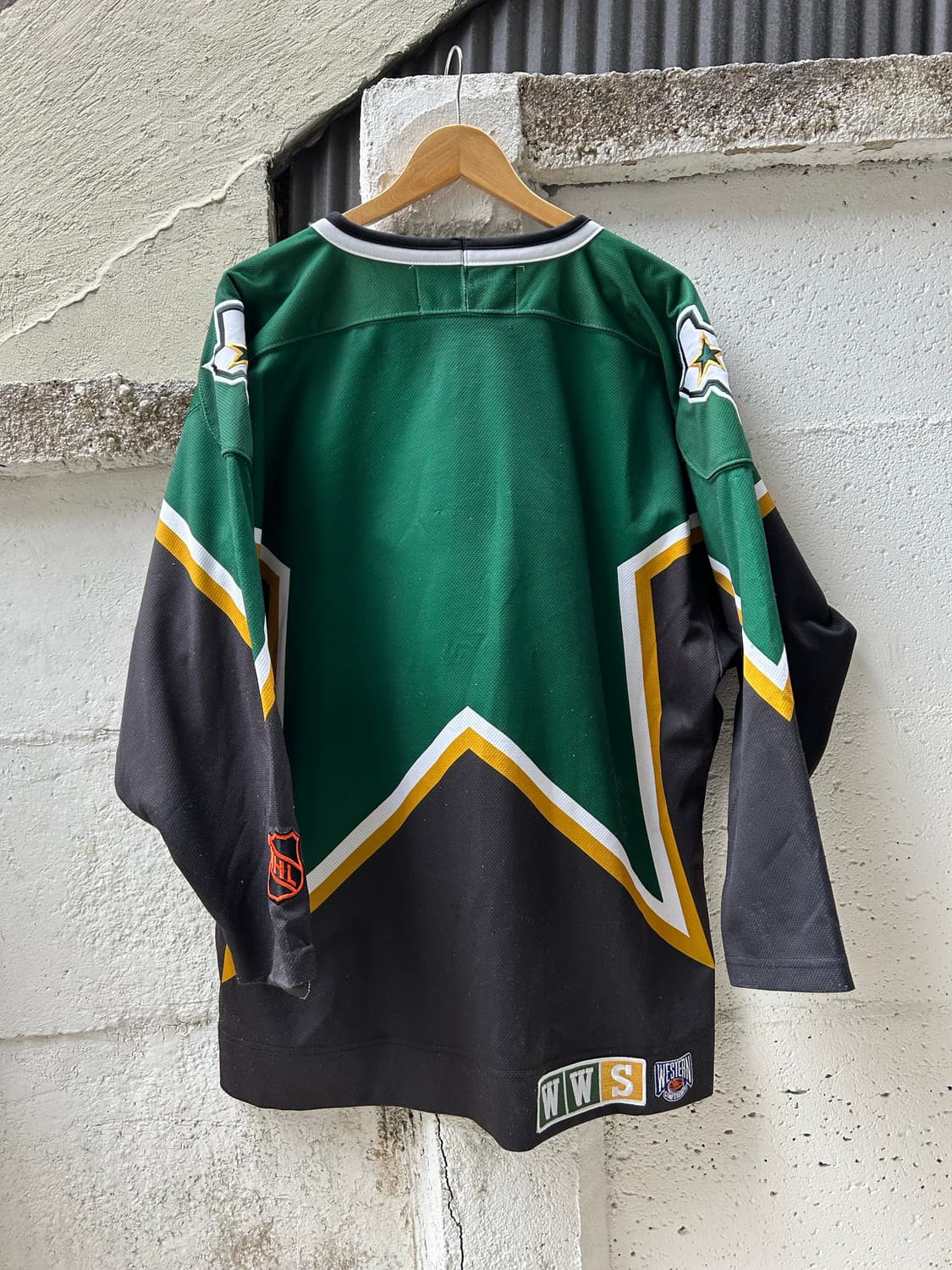 90S  WWS  X NHL  댈러스 스타스 빈티지 어쎈틱 져지  105 상품이미지8