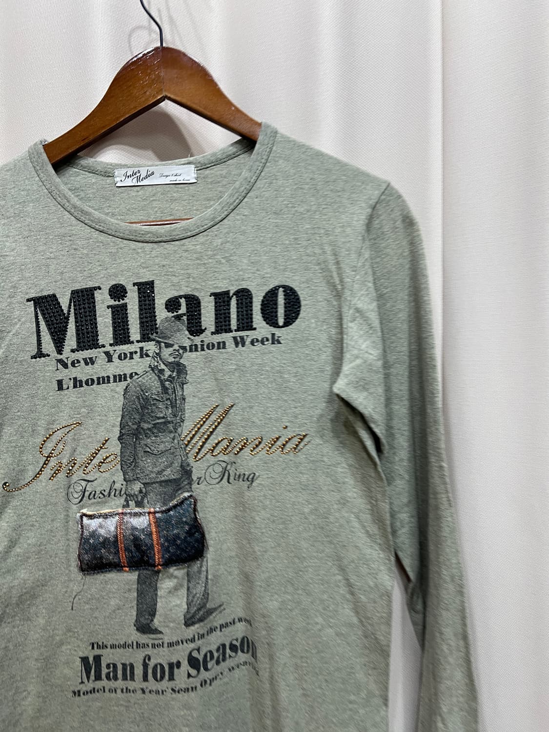 빈티지 스터드 프린팅 롱 슬리브  상품이미지3