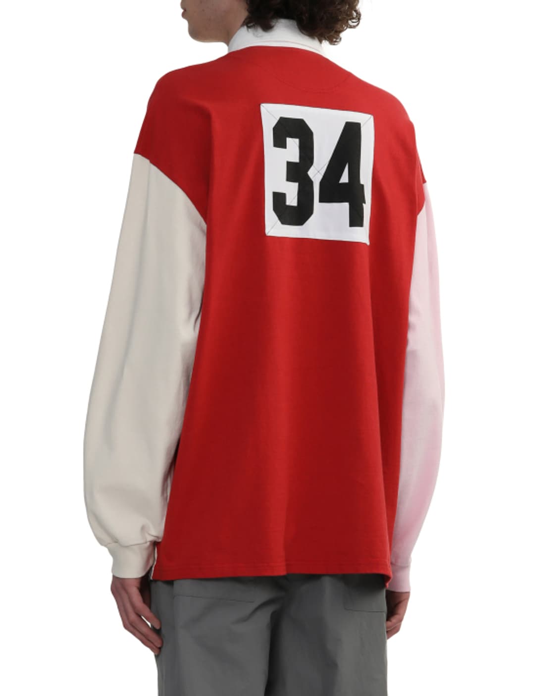 새상품 앰부쉬 컬러블럭 럭비티 M/L 상품이미지4