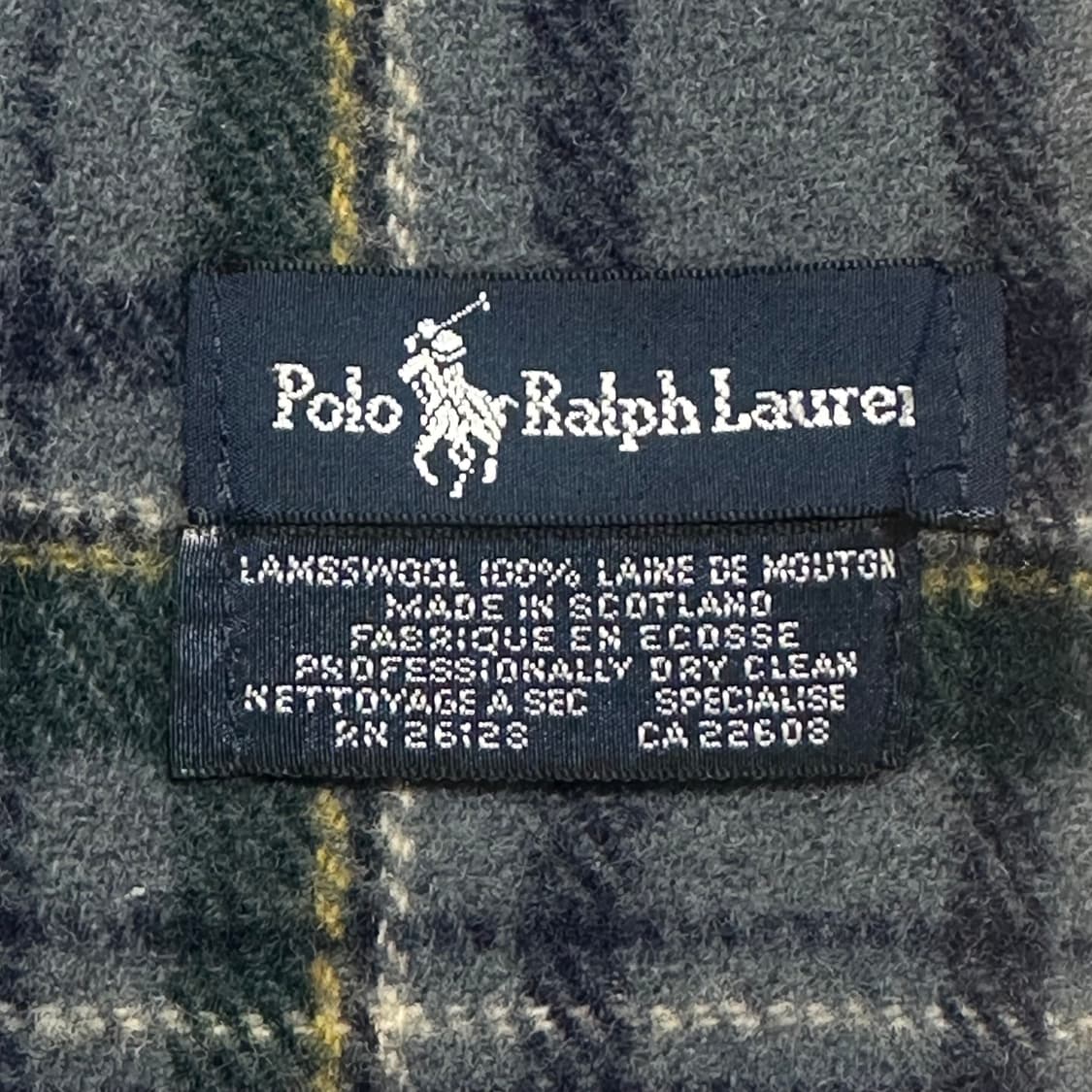 폴로 랄프로렌 램스 울 블루체크 머플러 목도리 상품이미지4