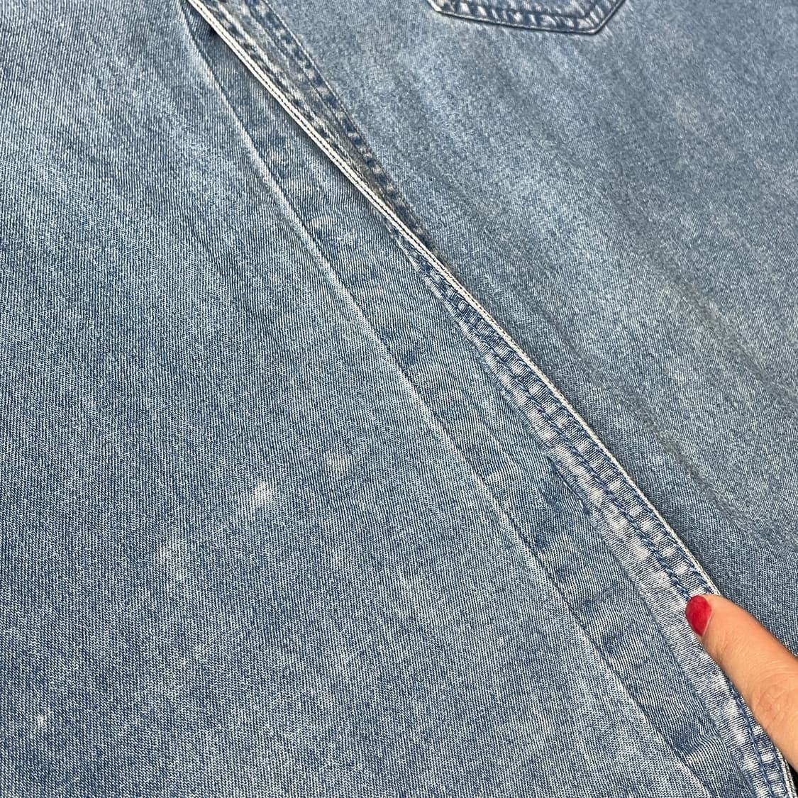 TRUE FAN 빈티지 다운버튼 코튼 데님 셔츠 A00610 상품이미지5