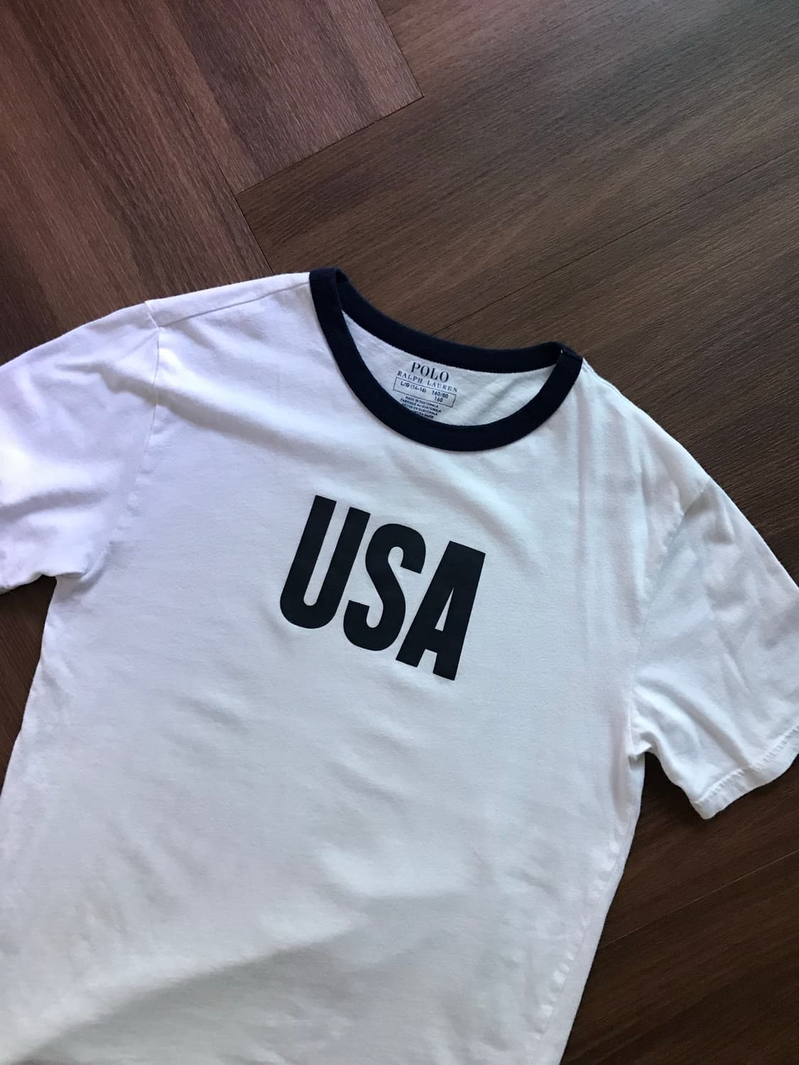 폴로 랄프로렌 USA 화이트 반팔티 상품이미지5