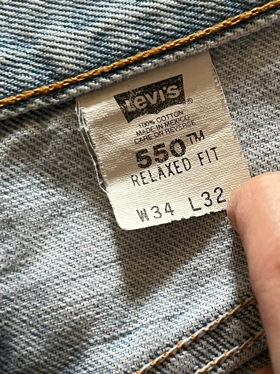 90s 00s 리바이스 550 34 밑단 크롭 상품이미지2