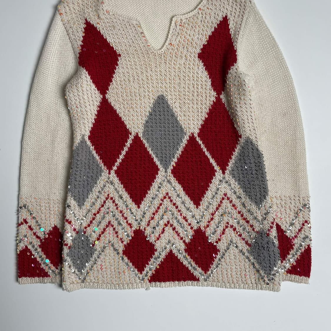 아가일 비즈 울 블렌드 니트 상품이미지3