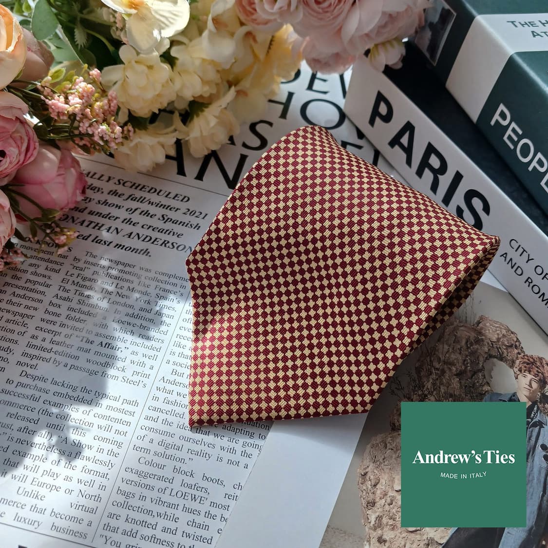 앤드류스타이 실크 브라운 패턴 넥타이 10cm A+등급 E920
 상품이미지2