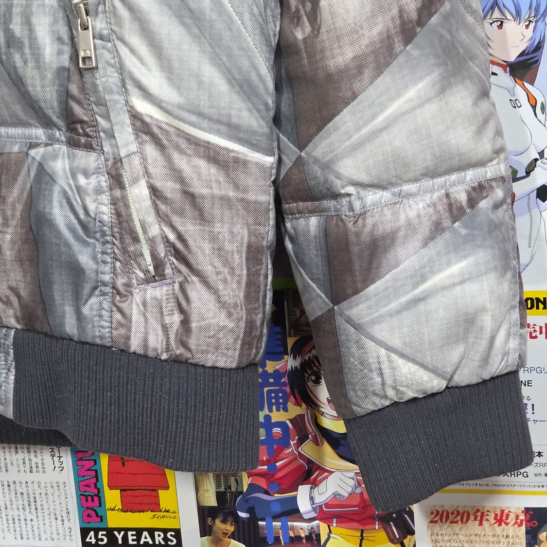 엠엘비 화이트 삭스 프린팅 라벤더 그레이 다운 패딩 점퍼 상품이미지5