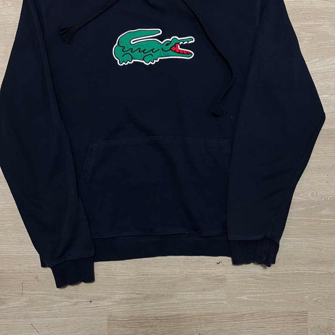 라코스테 빅로고 기모 후드티 [네이비] 4사이즈 상품이미지3