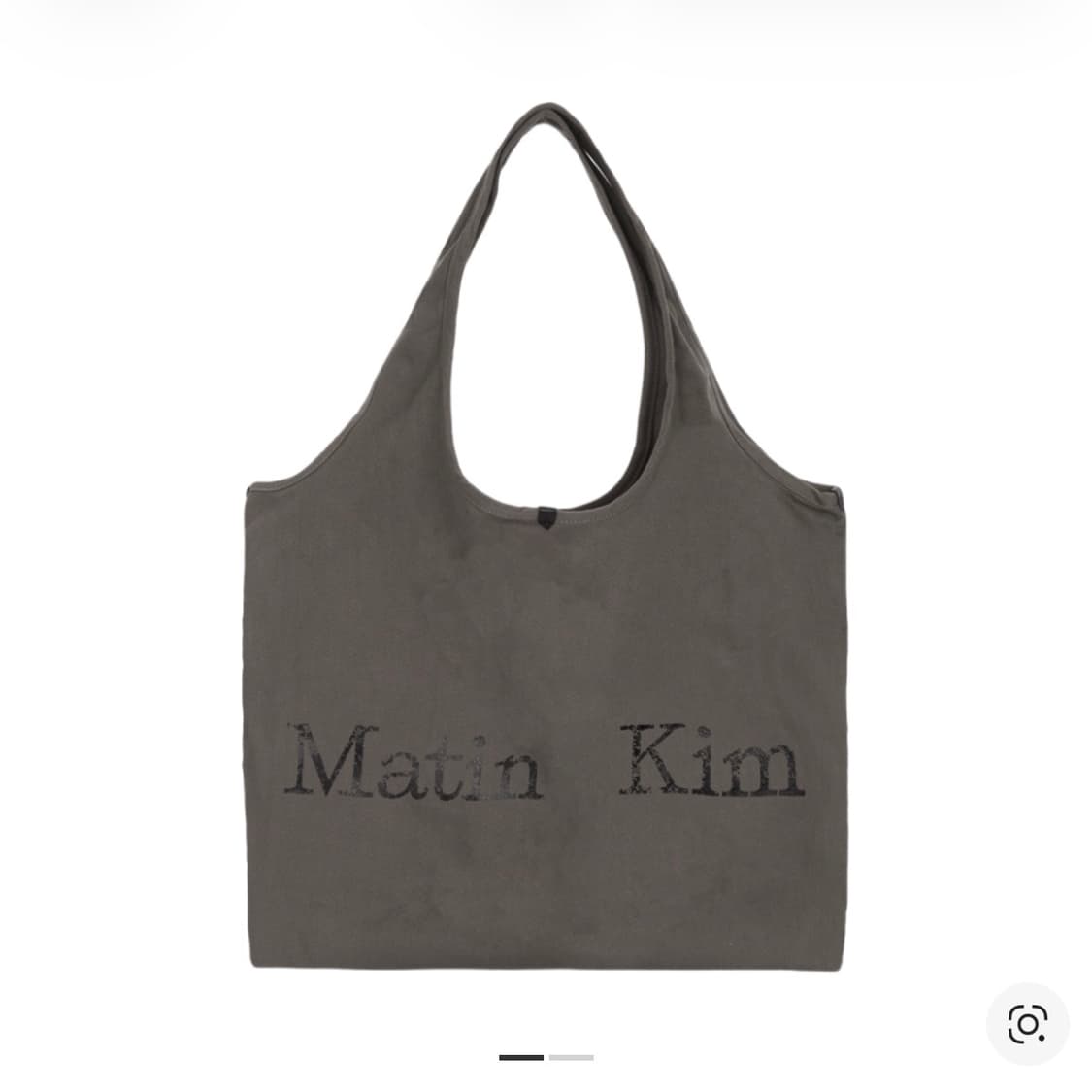 마뗑킴 크랙 로고 에코백 차콜 가방 상품이미지1