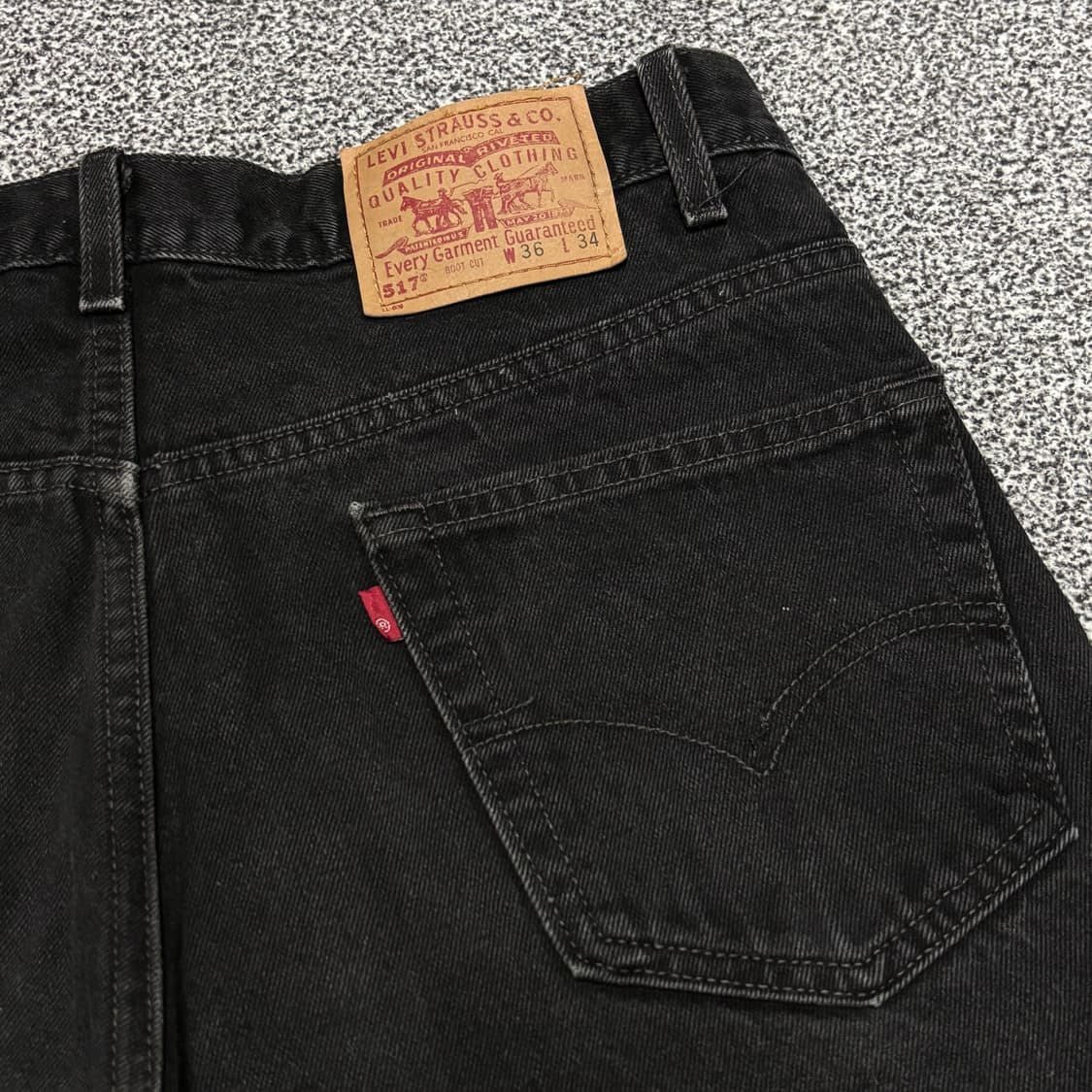 90s 빈티지 리바이스 517 블랙 허리44cm 상품이미지4