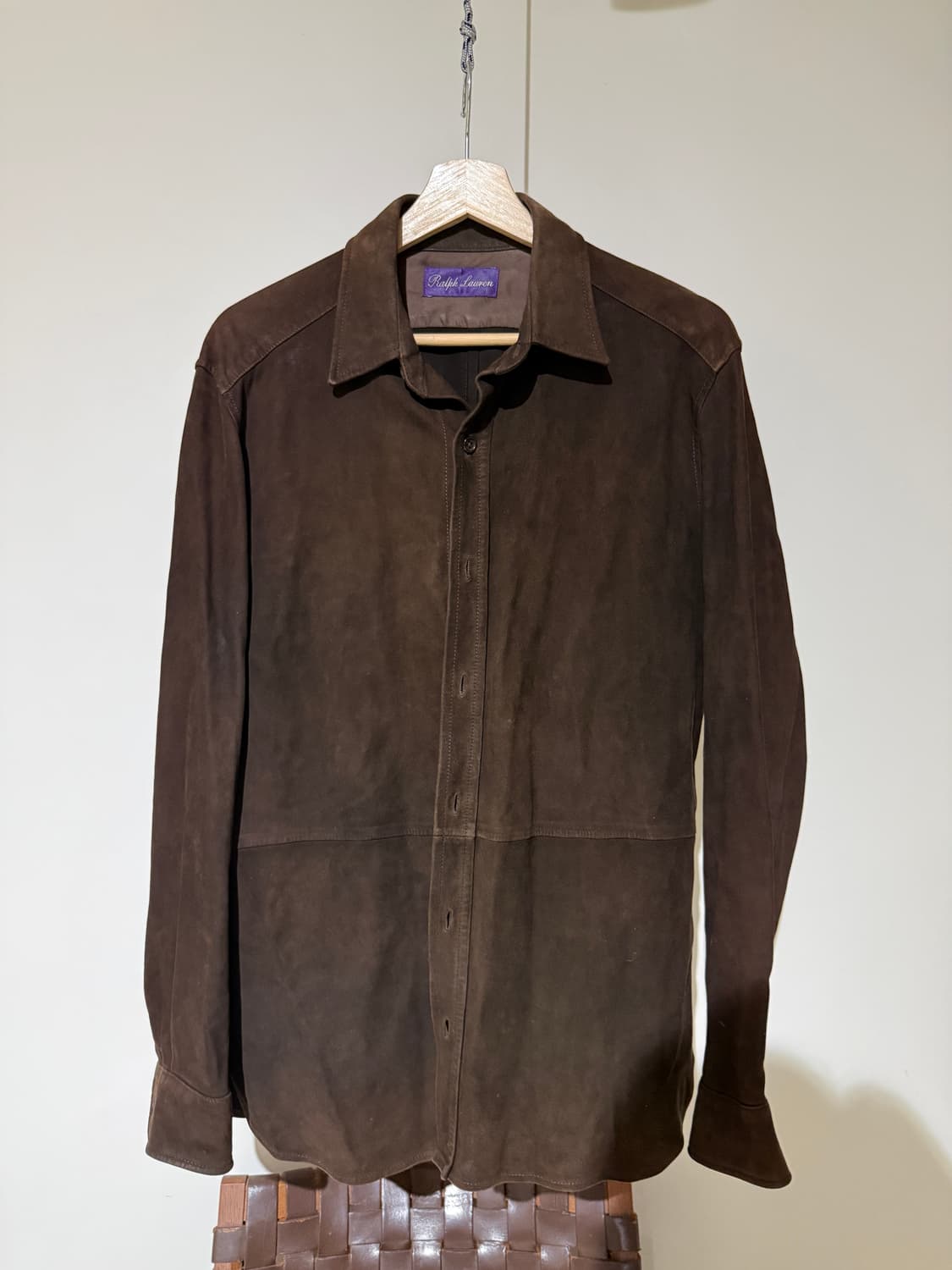 랄프로렌 퍼플라벨 스웨이드 셔츠 상품이미지1