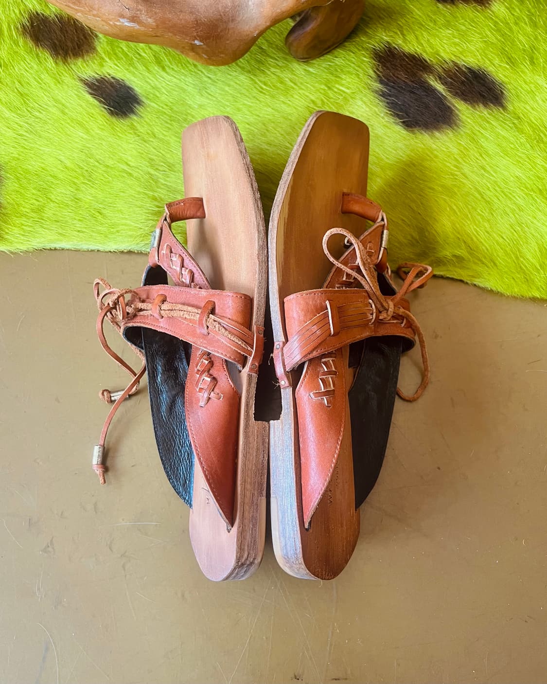 Whoop de doo Leather Western Flip-Flop 상품이미지6