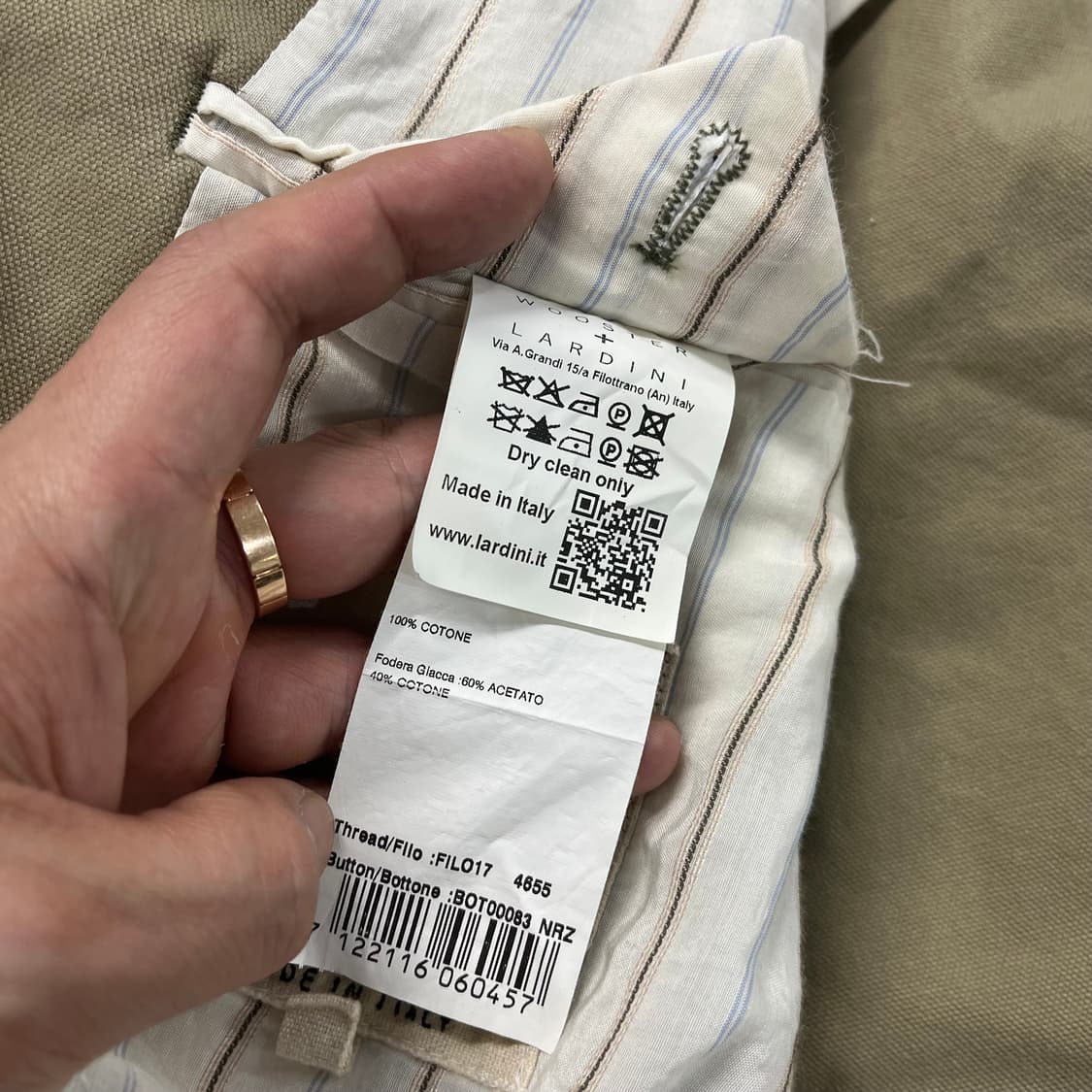 [50] LARDINI 닉우스터 x 라르디니 패치워크 테일러드 3B자켓 상품이미지8