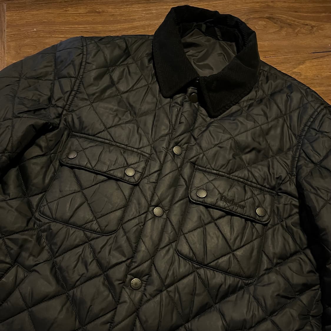 바버 Barbour 더블 포켓 퀼팅 집업 자켓 m 상품이미지3