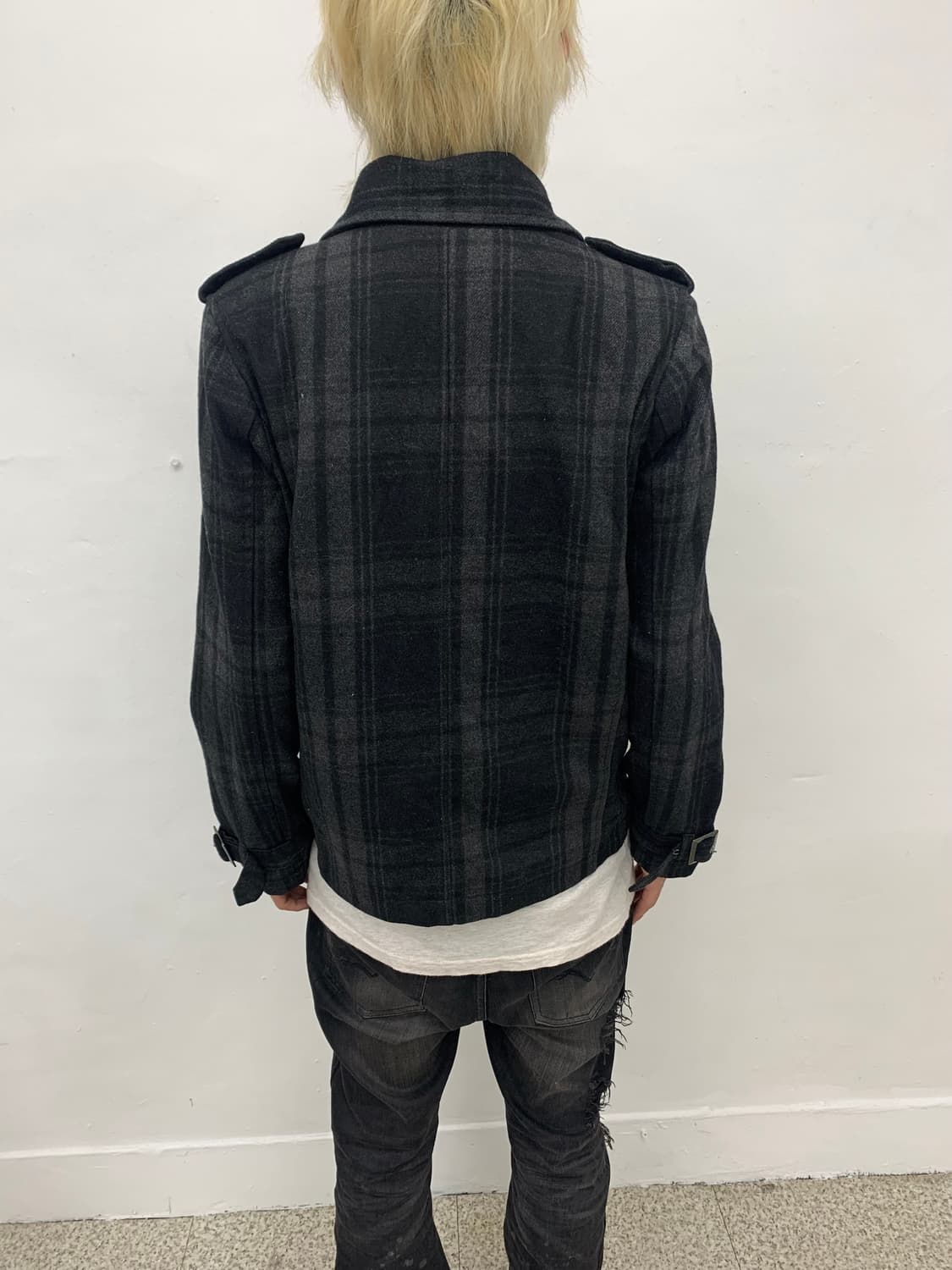 Tartan check pattern punk detail jacket  상품이미지9