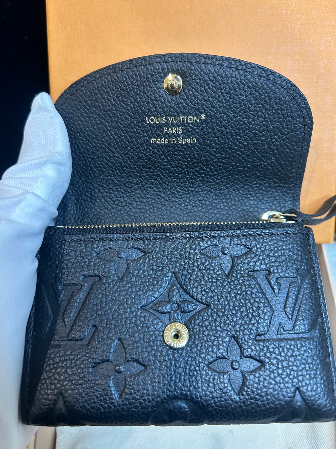 [정품/중고] 루이비통 로잘리 동전지갑 블랙 상품이미지2