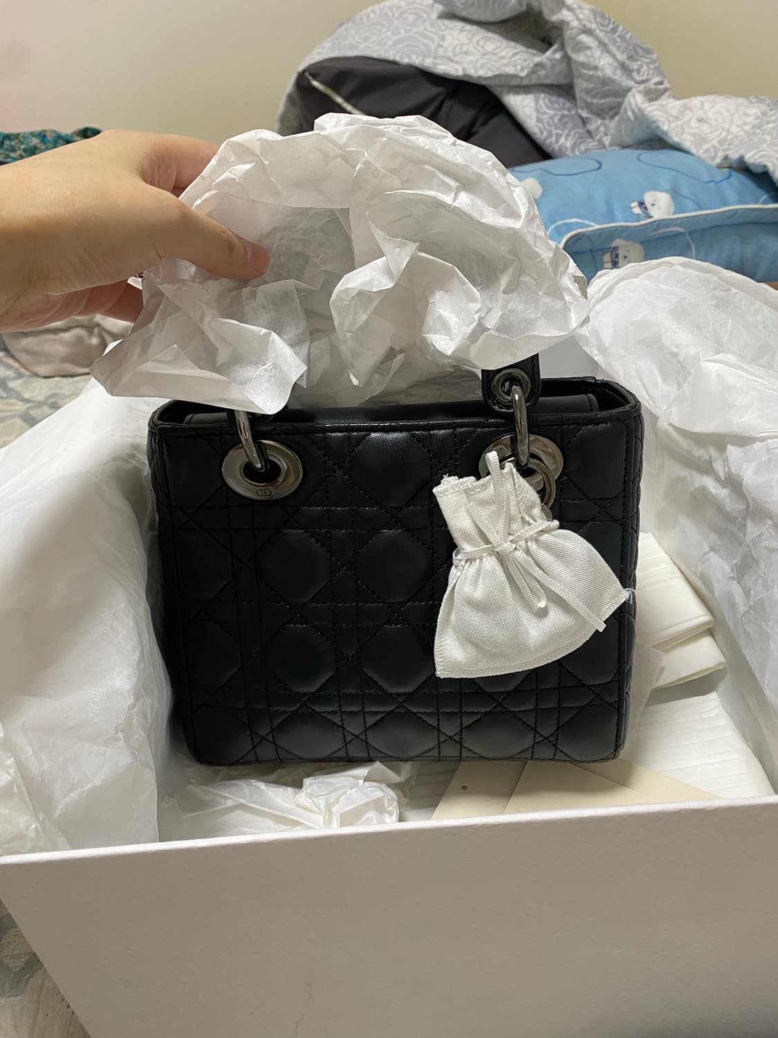 디올 레이디백 스몰 블랙 풀박스 구성 상품이미지3