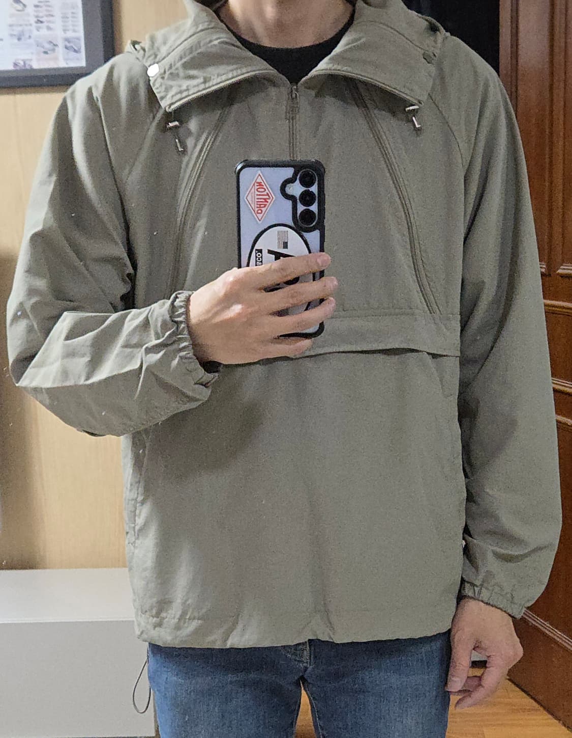 (착샷) 노운 바람막이 하프 집업 자켓 상품이미지9