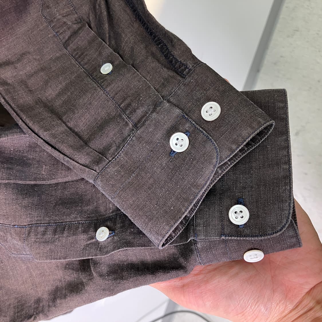 아크네 스튜디오 이셔우드 디그레이드 린넨 셔츠 상품이미지6