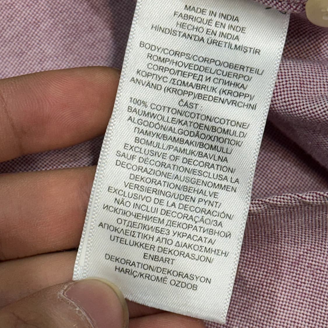 L 폴로랄프로렌 핑크 클래식핏 셔츠 상품이미지5