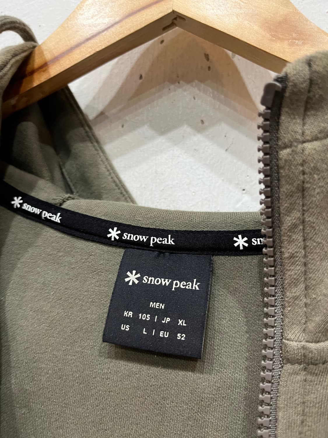 스노우피크 카키 후드집업 XL 상품이미지5