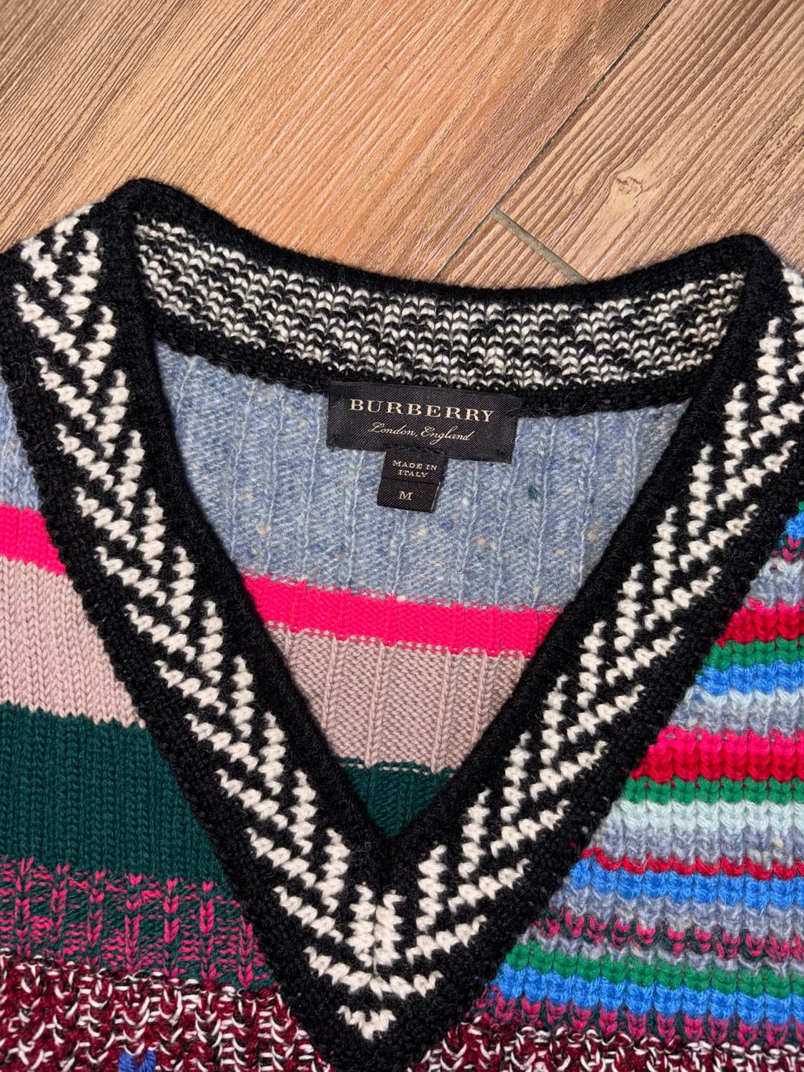 버버리 멀티 니트 베스트  (희귀 / Made in Italy) 상품이미지4