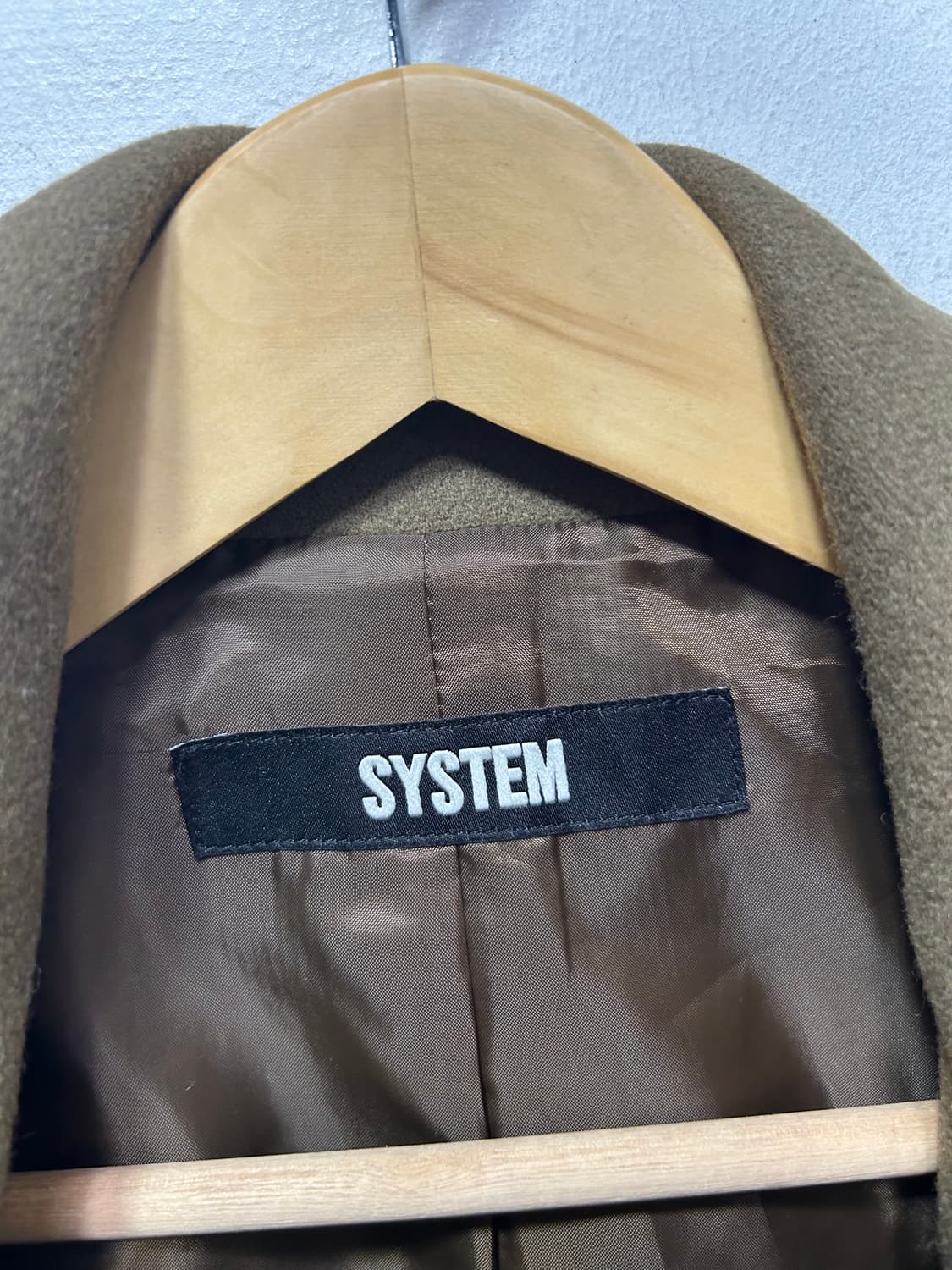 시스템 여성 카키 코트 자켓 L 상품이미지3