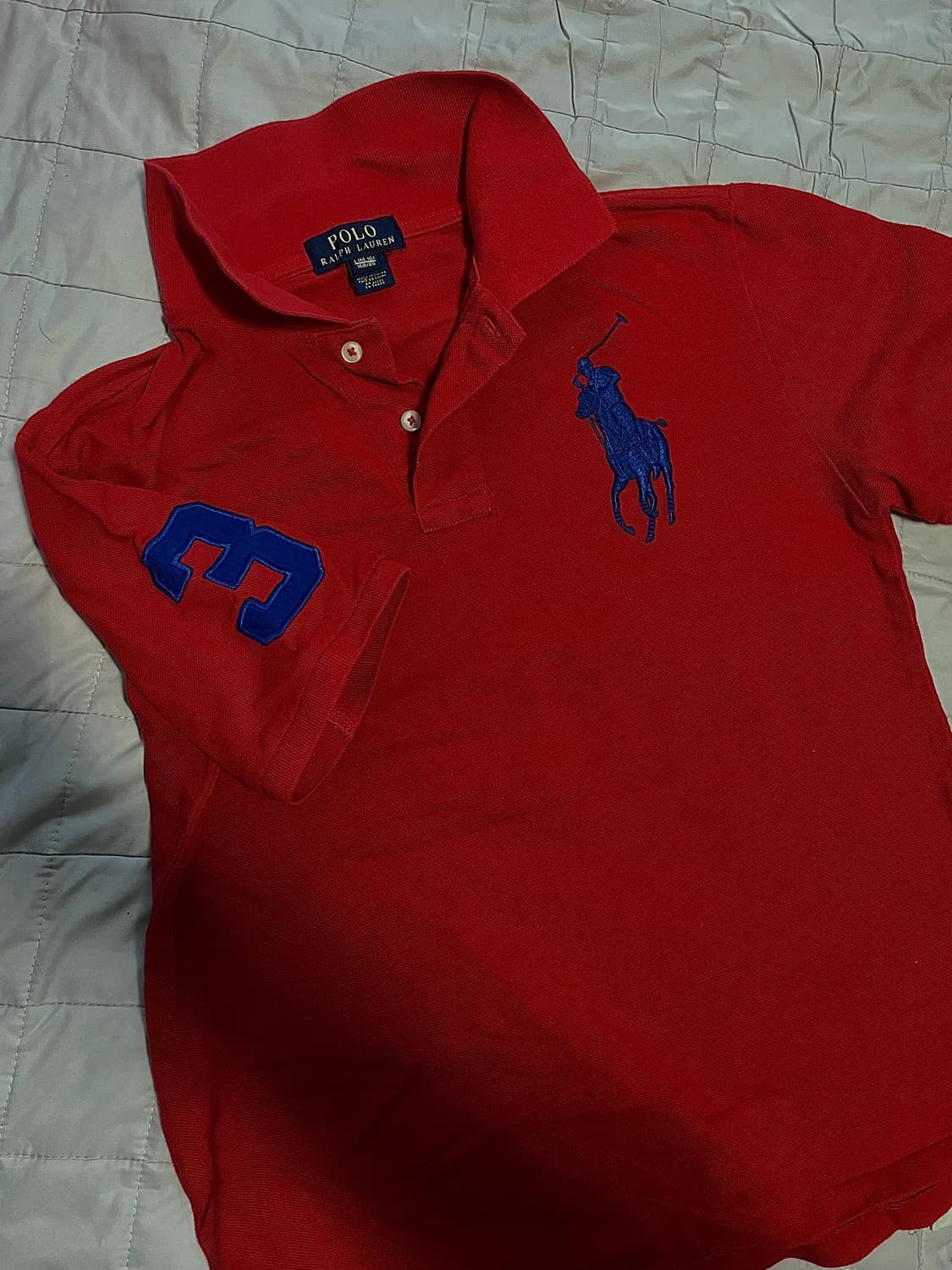 폴로 랄프로렌 치프키프 빅포니 카라 pk 폴로티 레드 상품이미지1