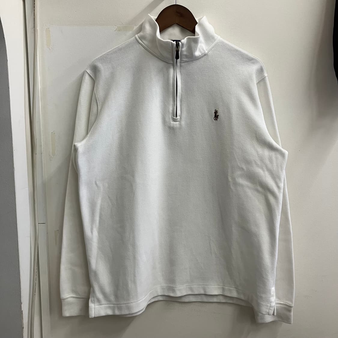 N195 폴로 반집업 화이트 상품이미지1