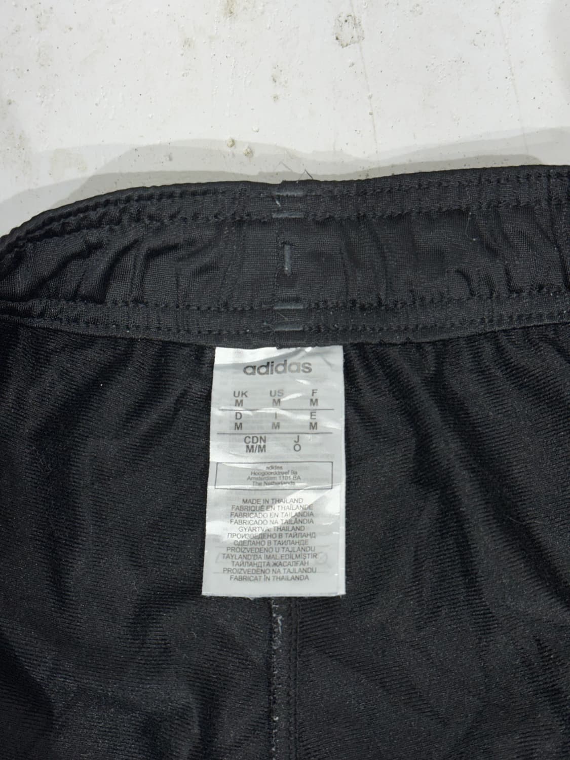 아디다스 블랙 와이드 화이트 삼선 트레이닝 팬츠 M 상품이미지7