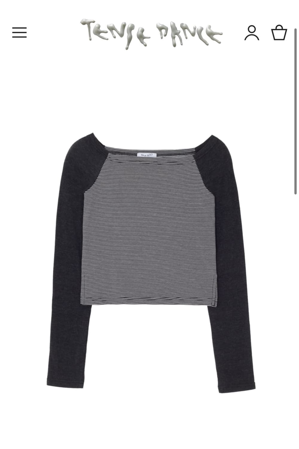 탠스댄스 Stripe off-shoulder_black  상품이미지1