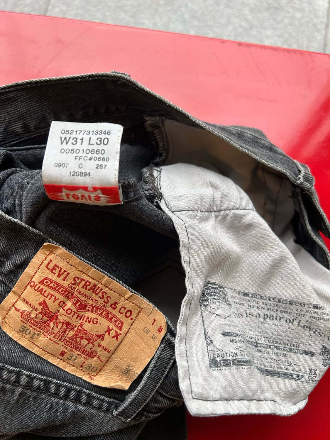 00‘s 리바이스501 블랙진 31(29) 상품이미지9