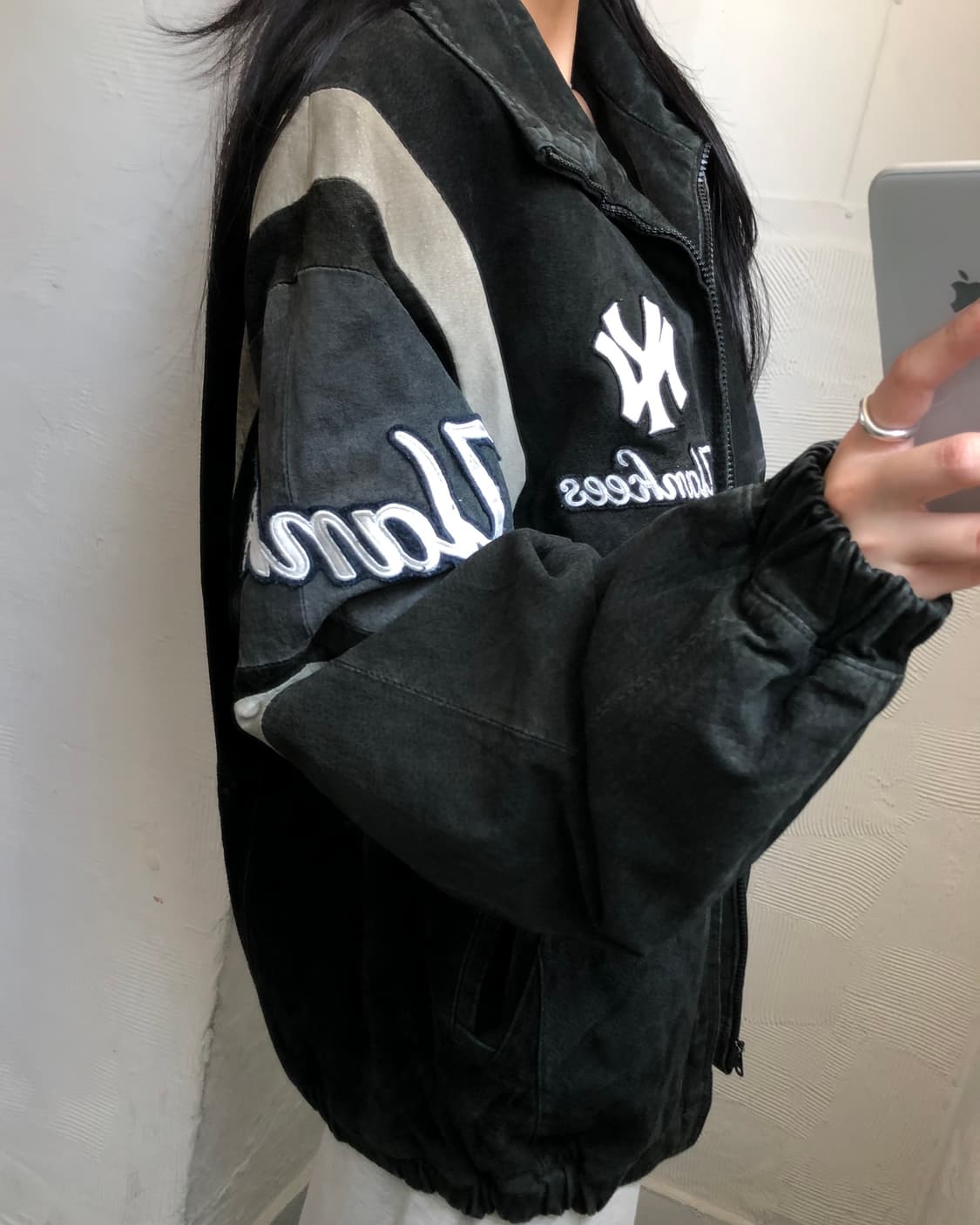 90’s Yankees 뉴욕양키즈 스웨이드 자켓 상품이미지2