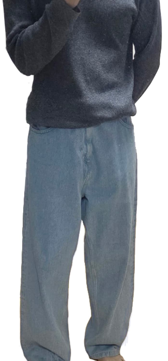 [M] 칼하트 WIP 브랜돈 팬츠 블루 헤비 스톤 블리치드 상품이미지4