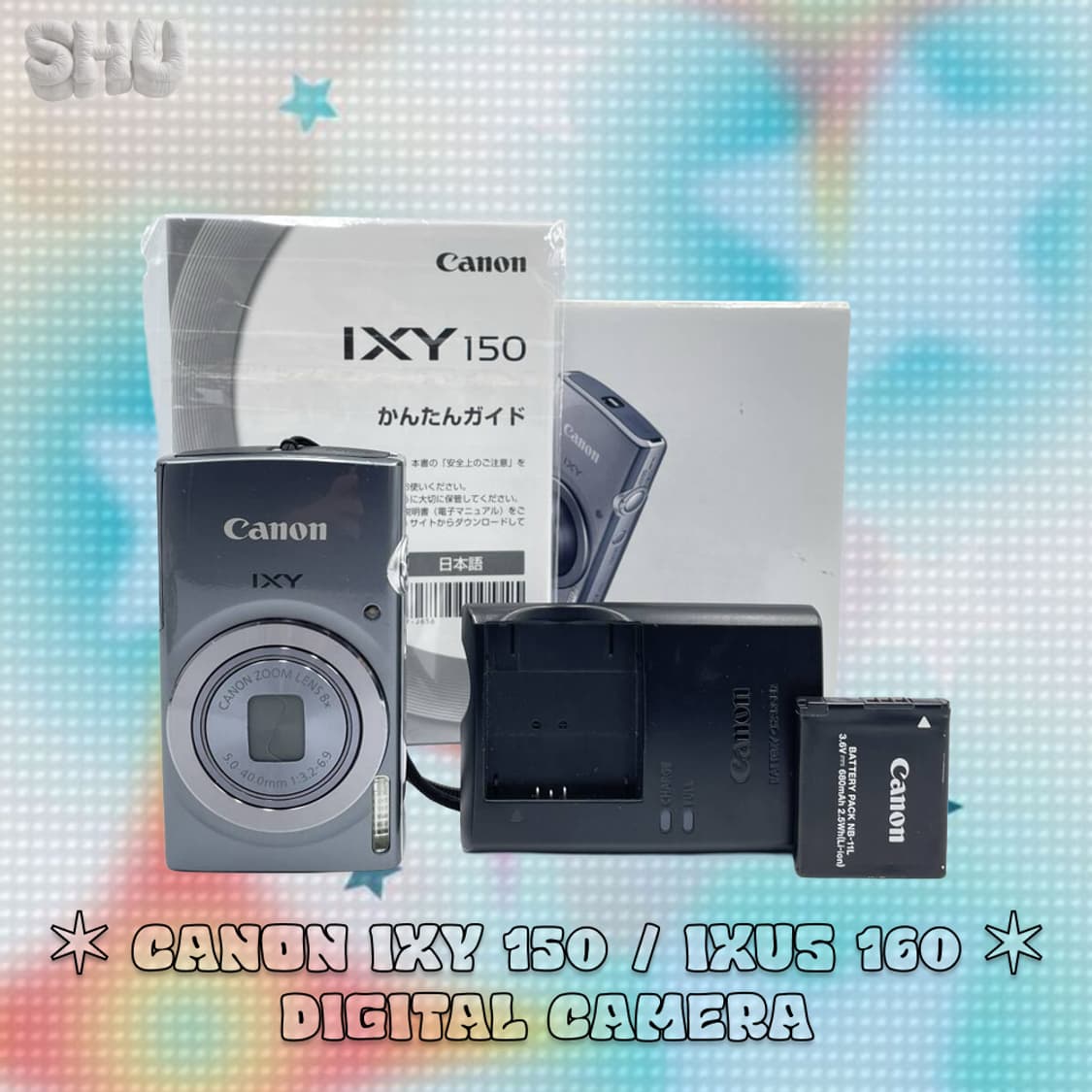 (풀박) 캐논 익시 IXY 150 (익서스 160) 빈티지 디카 차콜 상품이미지2