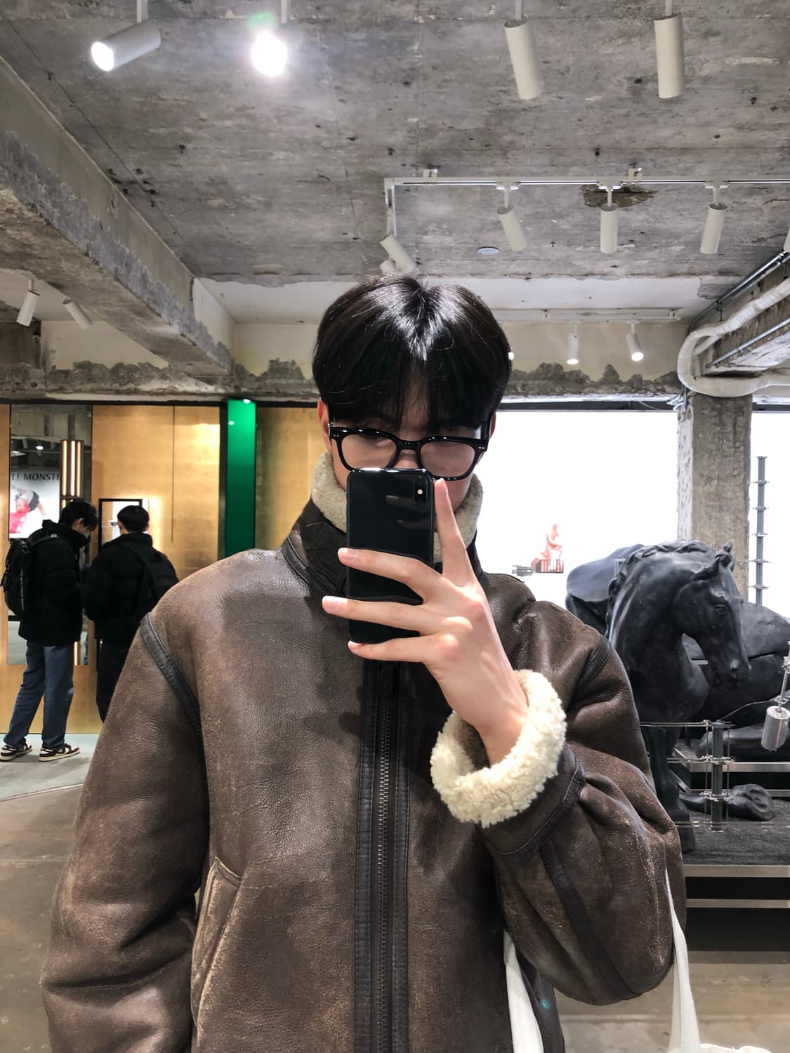 빈티지 브라운 무스탕 양가죽 상품이미지1