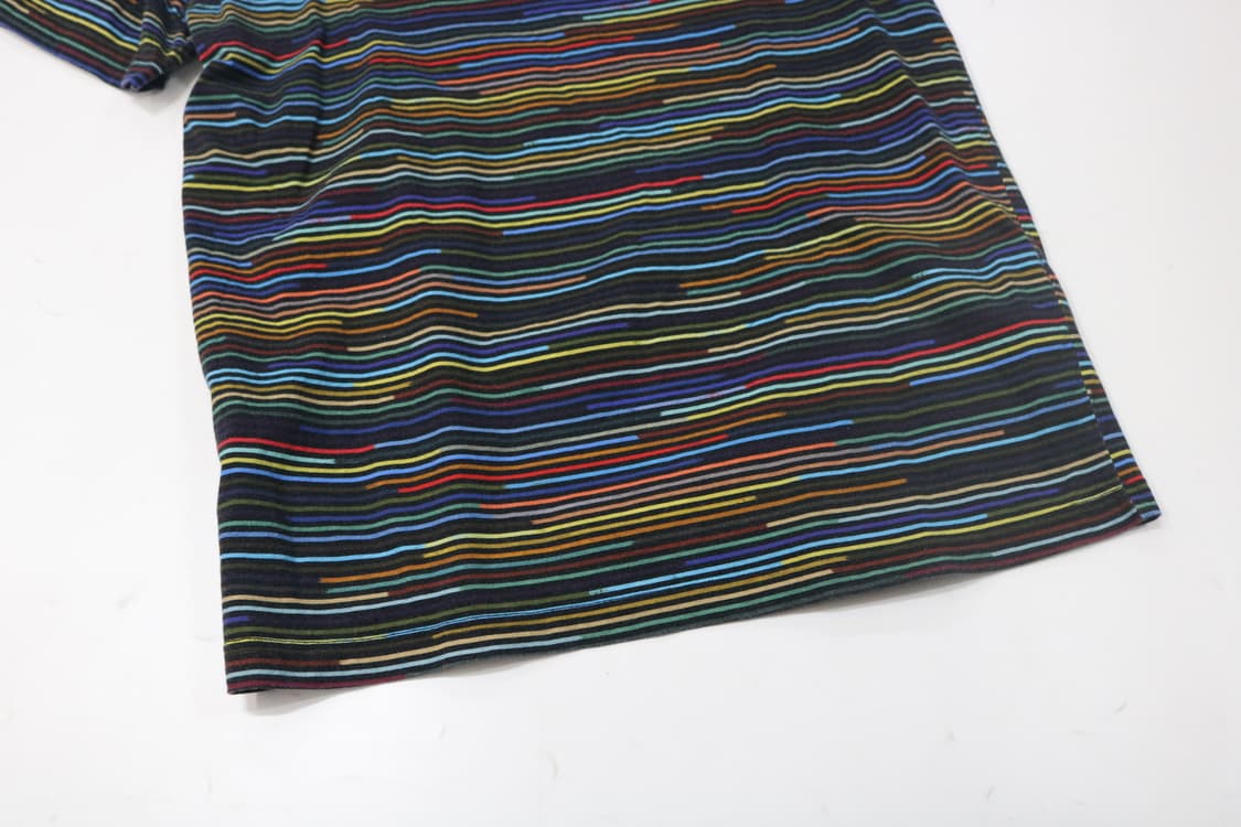 폴스미스 Paul Smith 멀티 컬러 호리존탈 스트라이프 반팔 티셔츠 상품이미지8