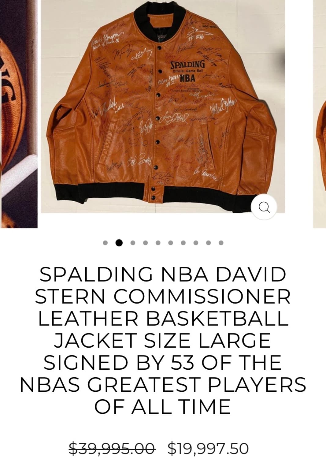 GROUP5 스팔딩 NBA 오피셜 게임볼 레더 바시티 자켓 상품이미지7