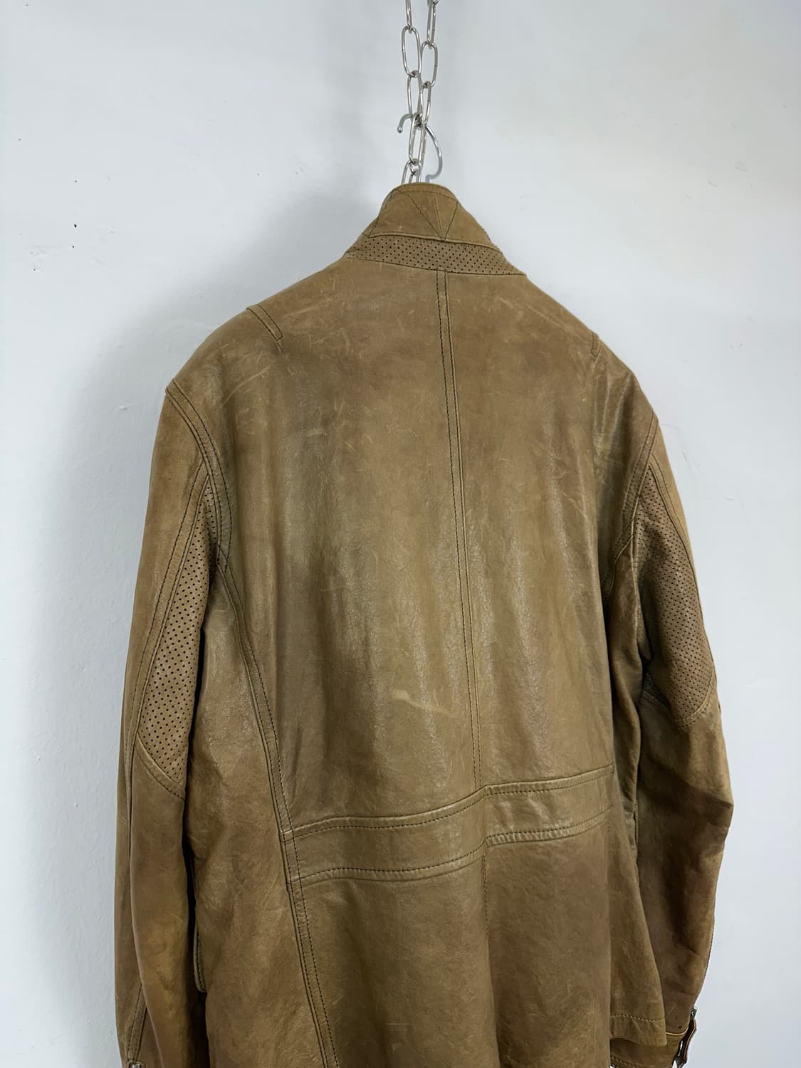 Lambskin Asymmetric Zip Leather Jacket  상품이미지9