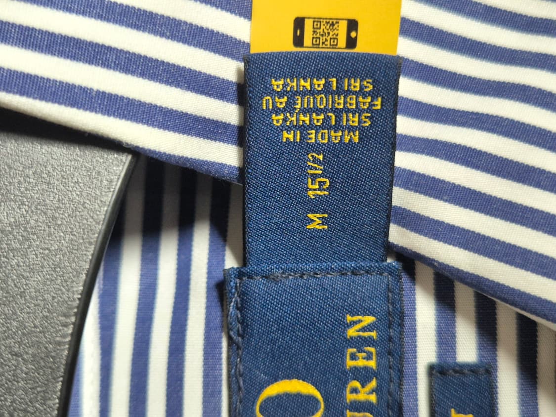 (새상품) 폴로 클래식핏 스트라이프 셔츠 포플린 M 상품이미지5