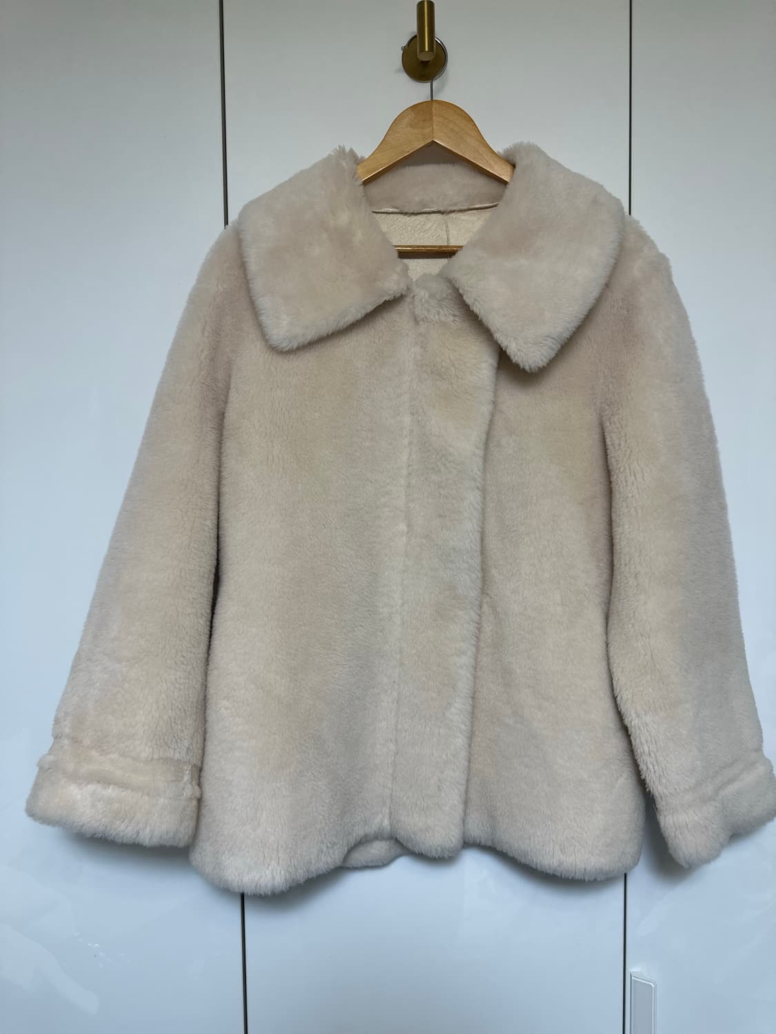 아이보리 리얼양모 자켓코트 상품이미지1