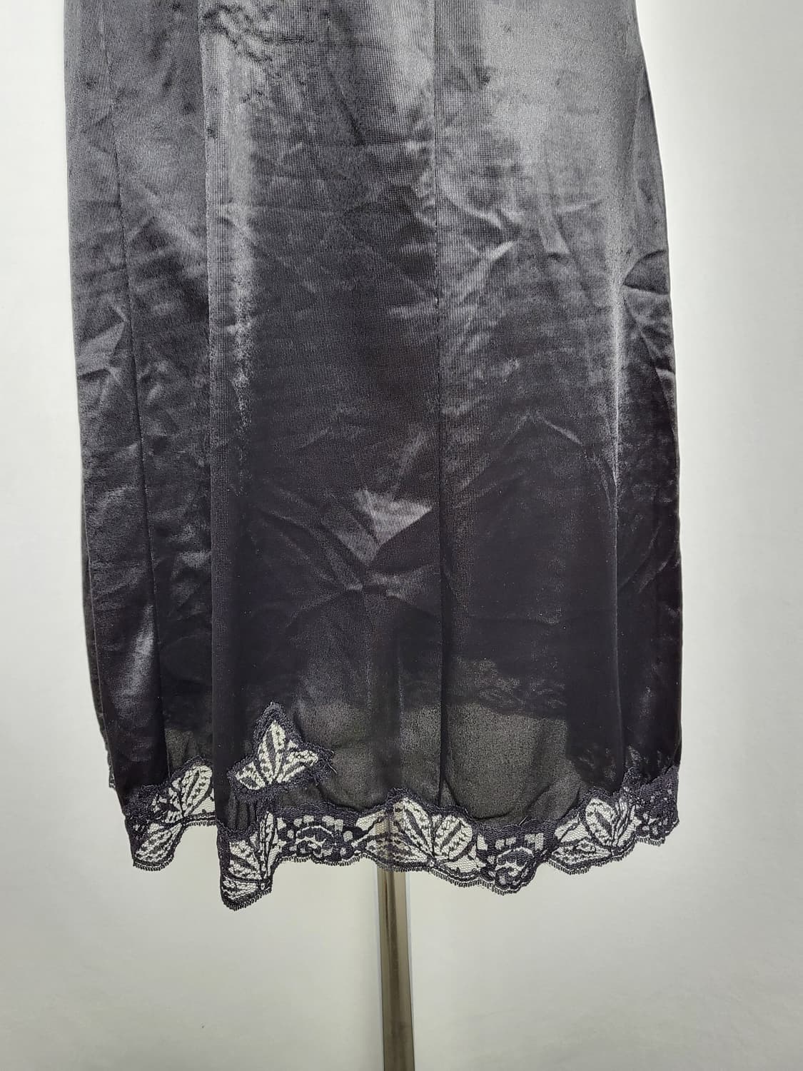 빈티지 블랙 자수레이스 슬립 원피스 상품이미지3