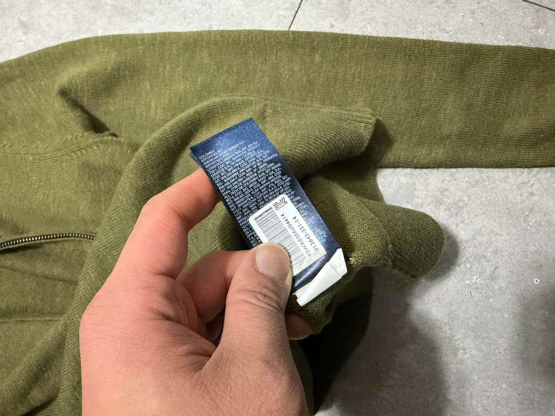 타미힐피거 카키컬러 코튼 니트 집업  가디건  44size   상품이미지4