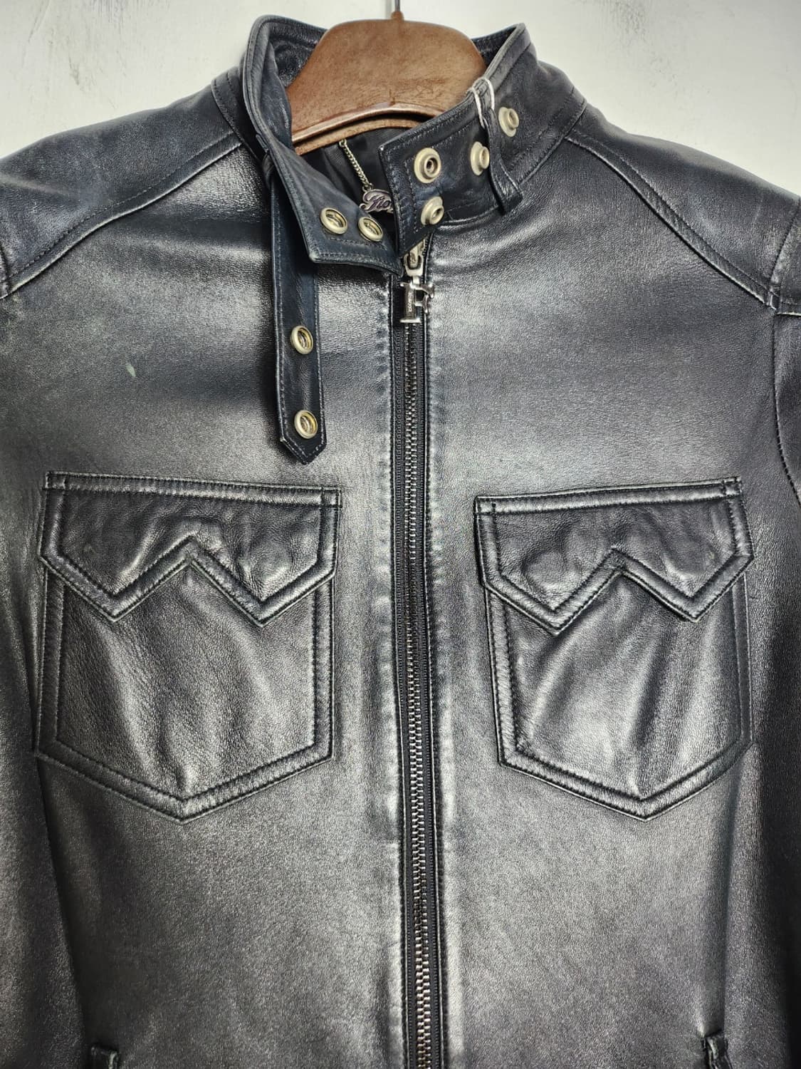 피오루치 가죽 라이더 자켓 상품이미지2