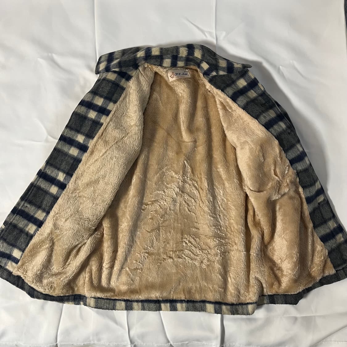 y.c.Lee 블루체크 울 자켓 상품이미지5